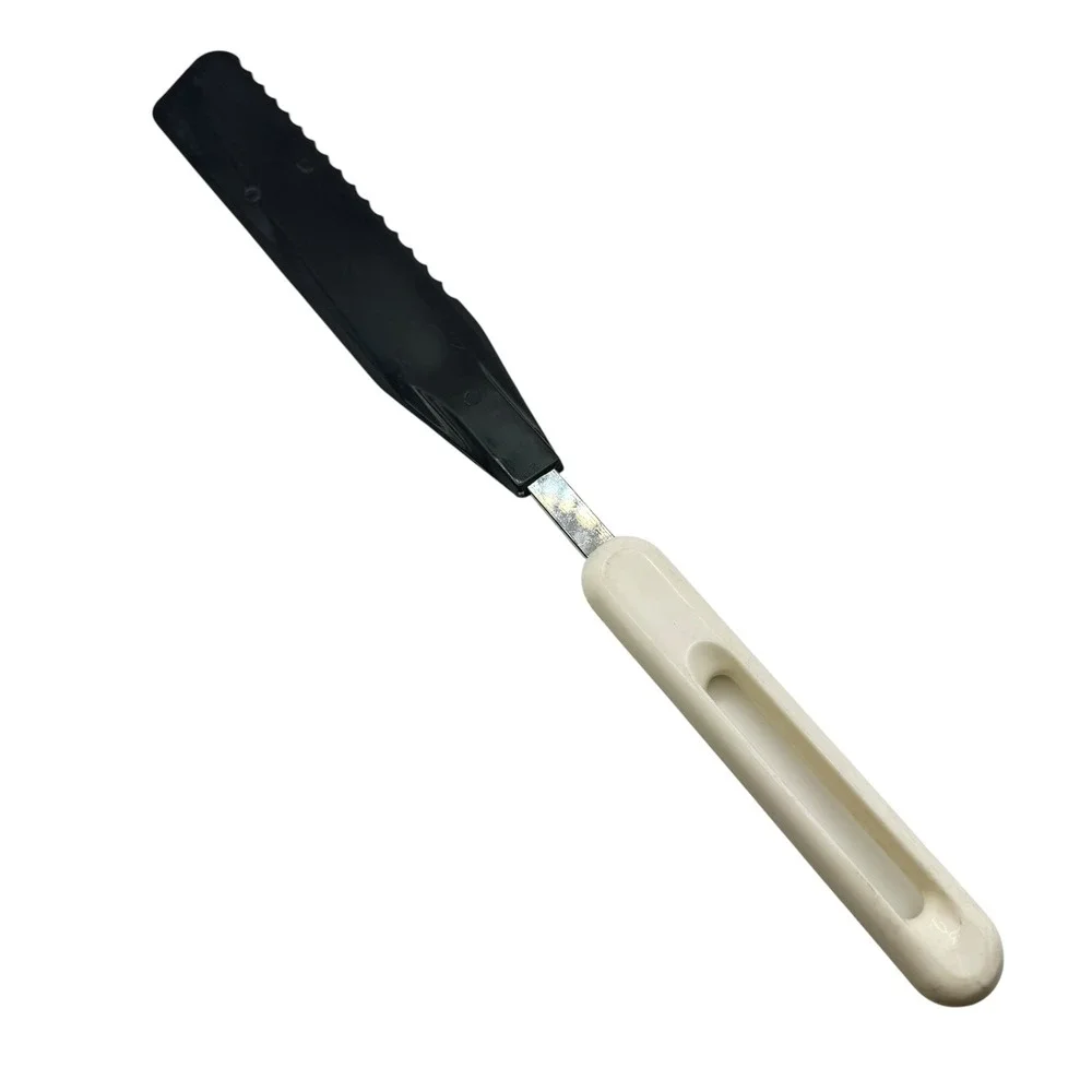 Vintage Bonny USA Nylon‎ Pie Server Cake Cutter Black Serrated Cream Handle MCM